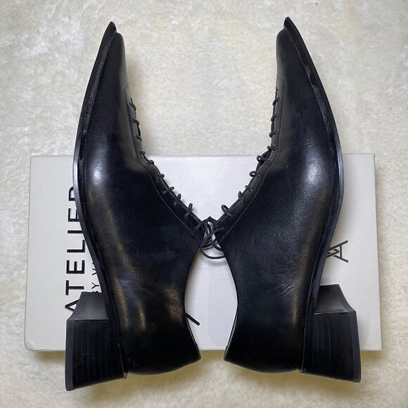 Vagabond Atelier Samira Lace-up Pointed Toe Shoes in Black, Size US 9 EU 39 - Picture 6 of 11